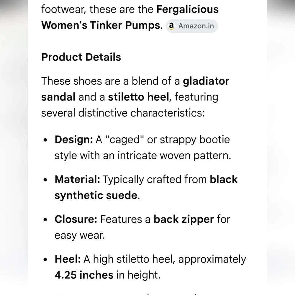 Fergalicious “Tinker” Black Strappy Stiletto Heels - Picture 10 of 10